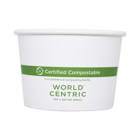 World Centric Paper Bowls, 4.4 dia x 5.8, 32 oz, White, PK500 BOPA32